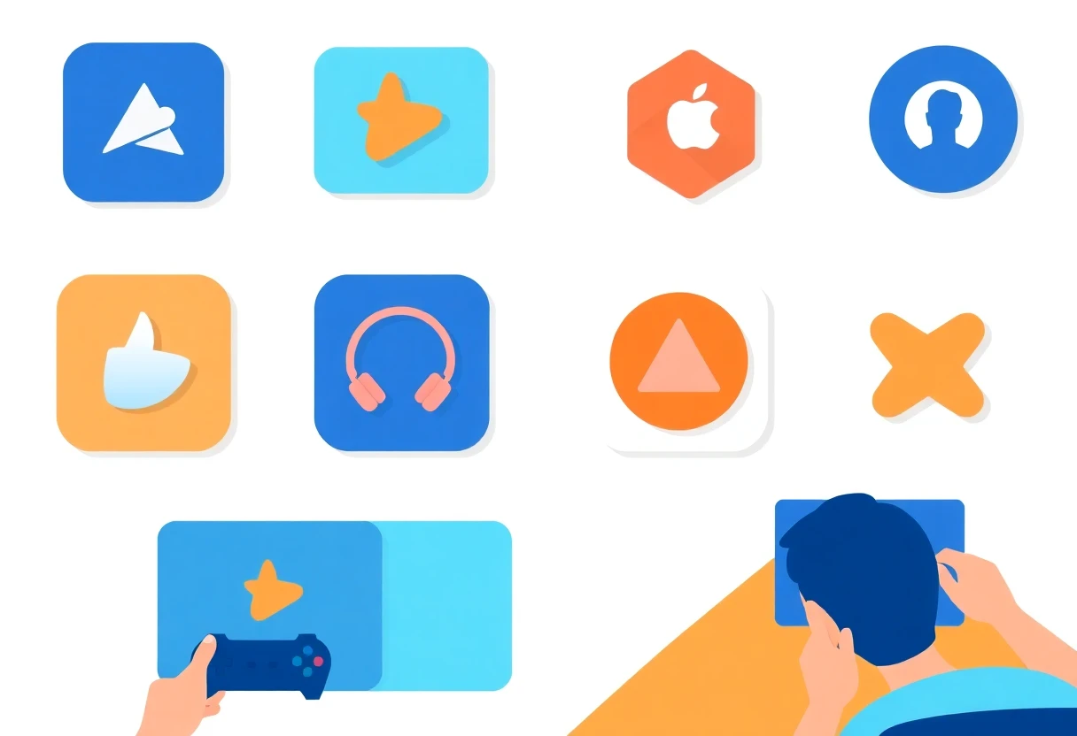 Premium streaming app icons