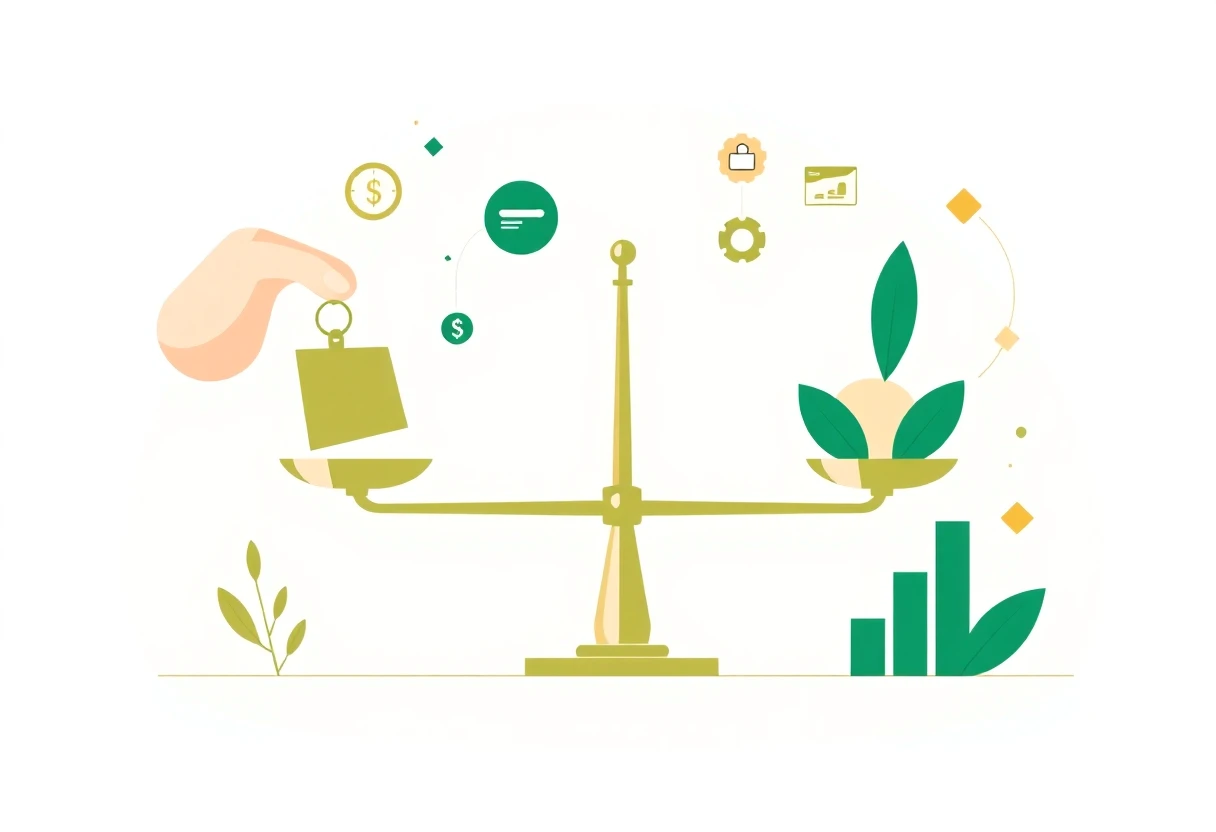 Financial balance illustration