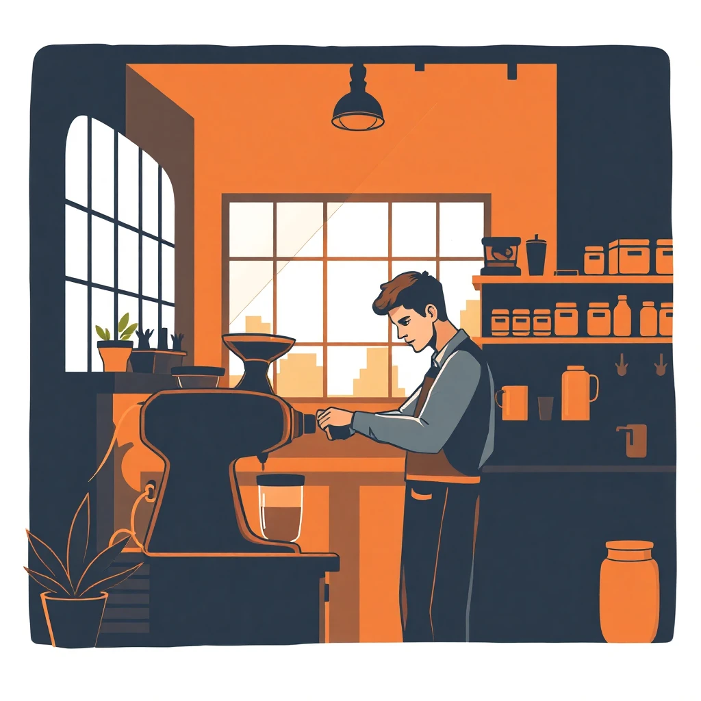 Barista préparant un café