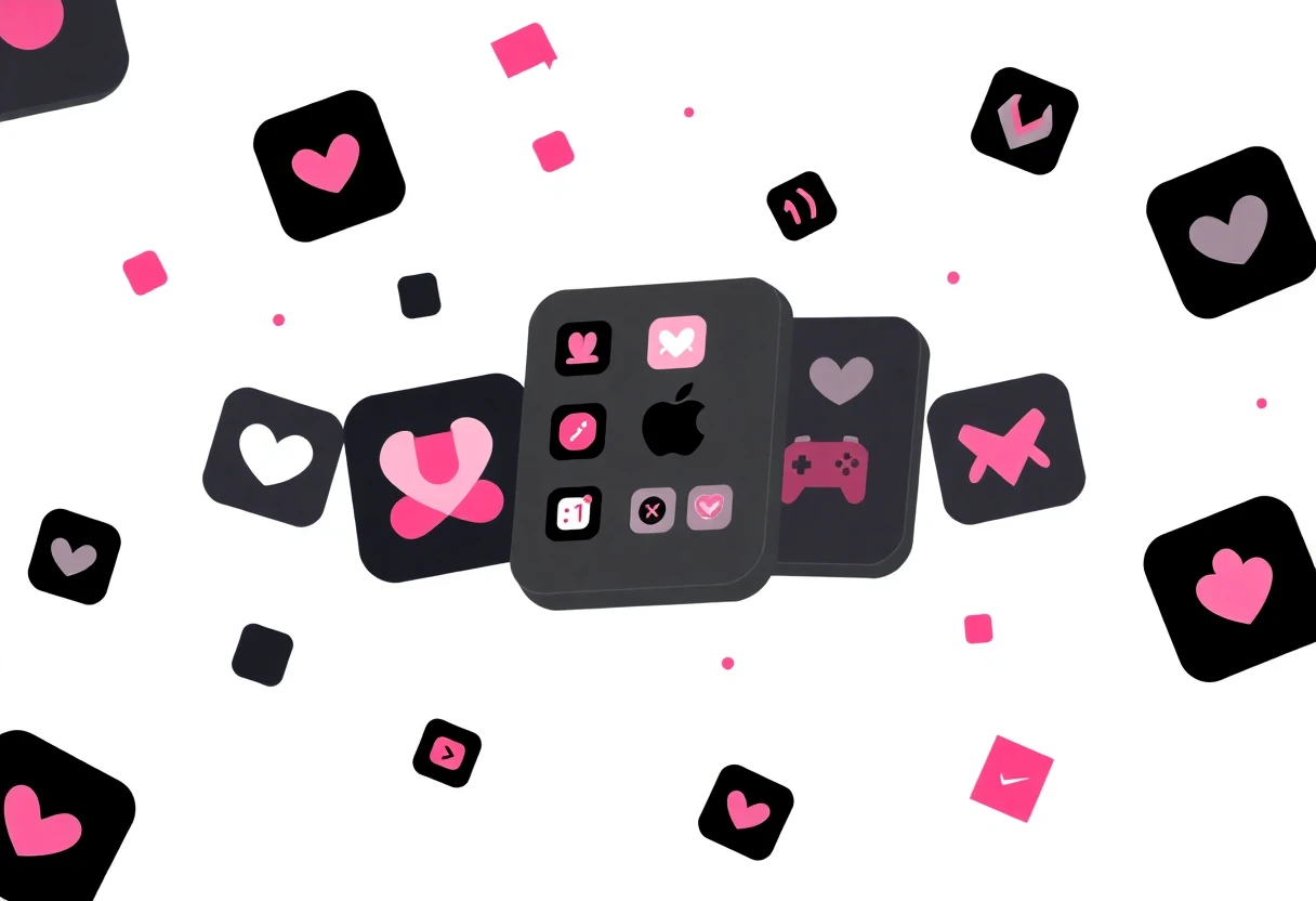 App icons floating