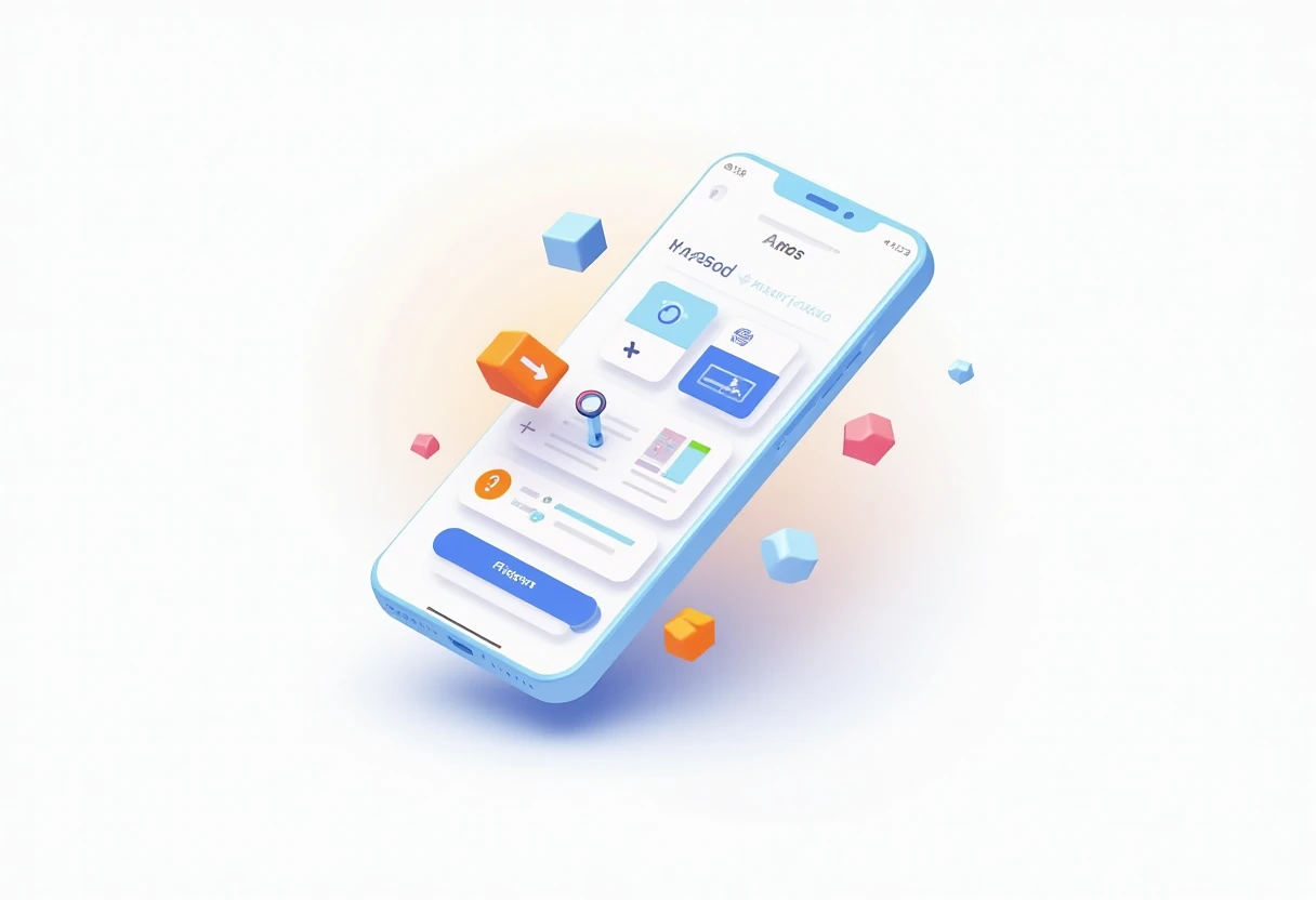 Colorful app grid illustration