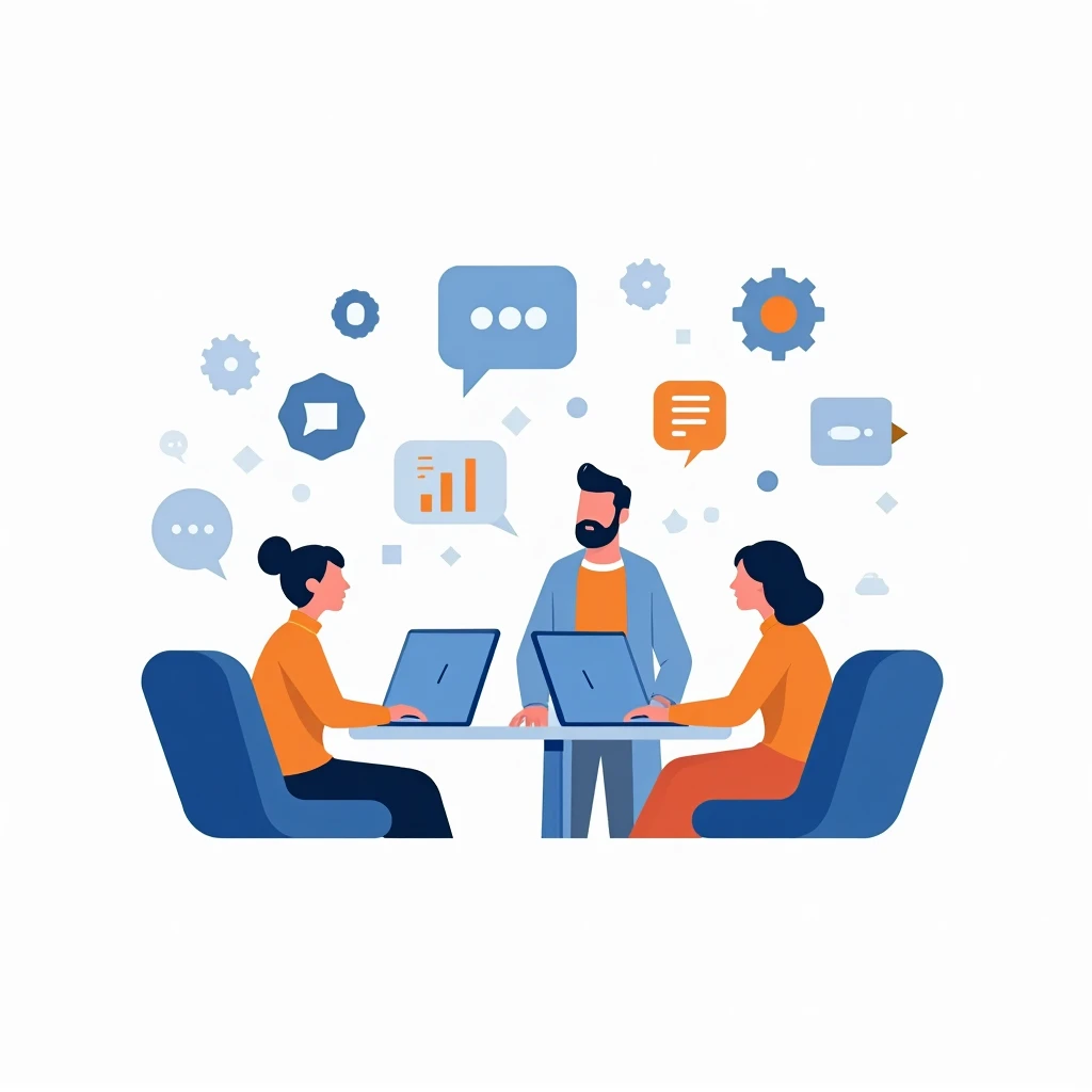 Team collaboration scene