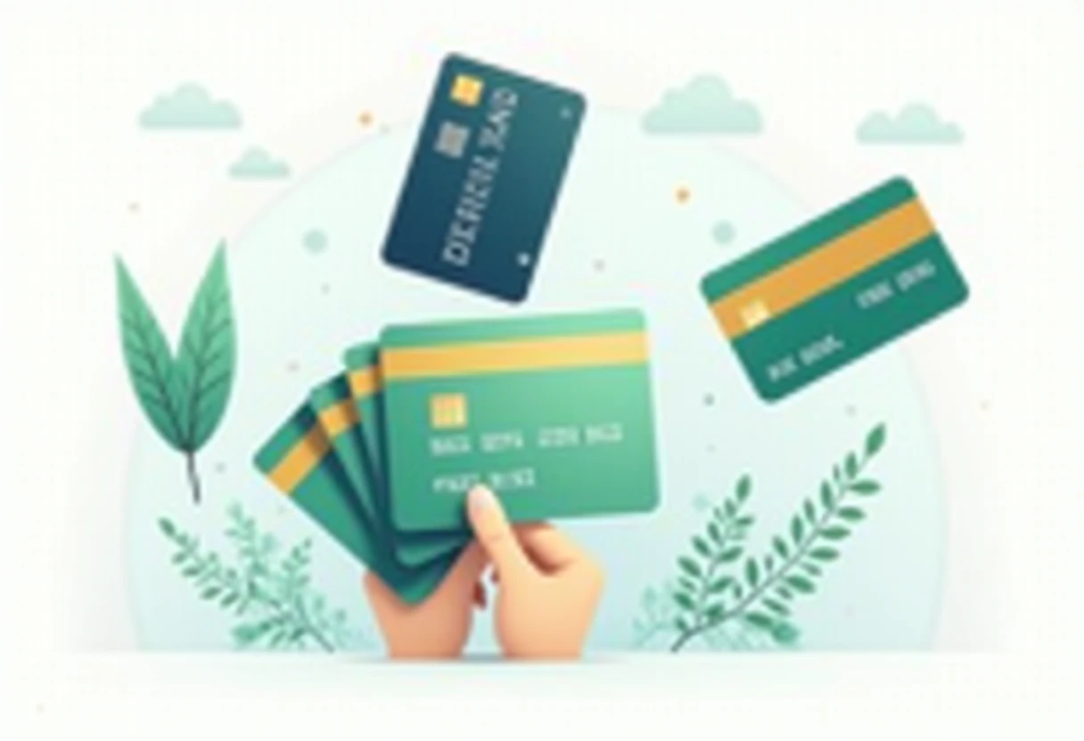 Student reviewing credit card options