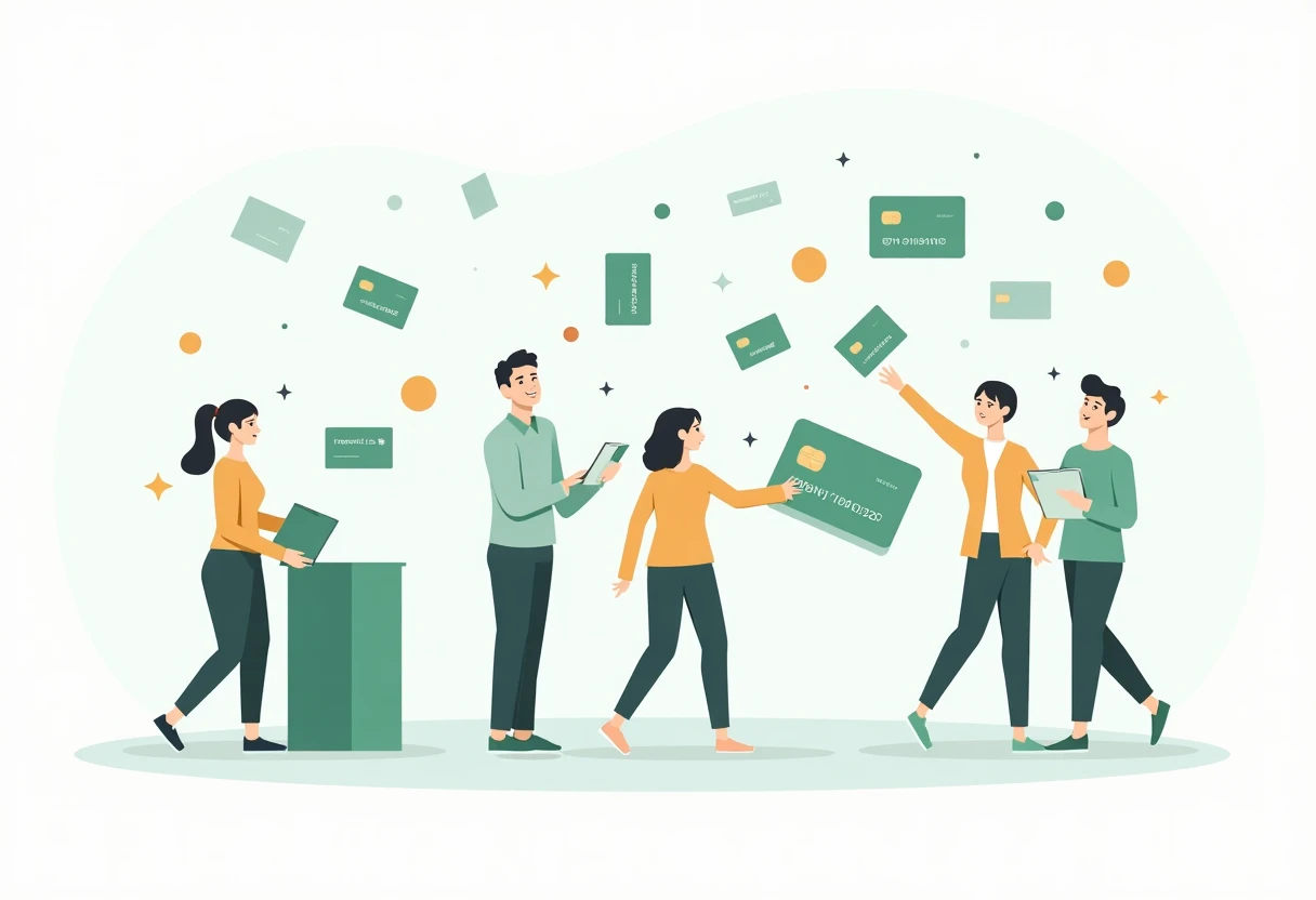 Students comparing credit card options