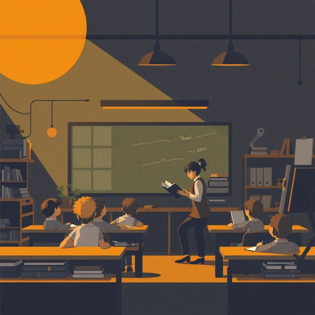 Serene classroom setting
