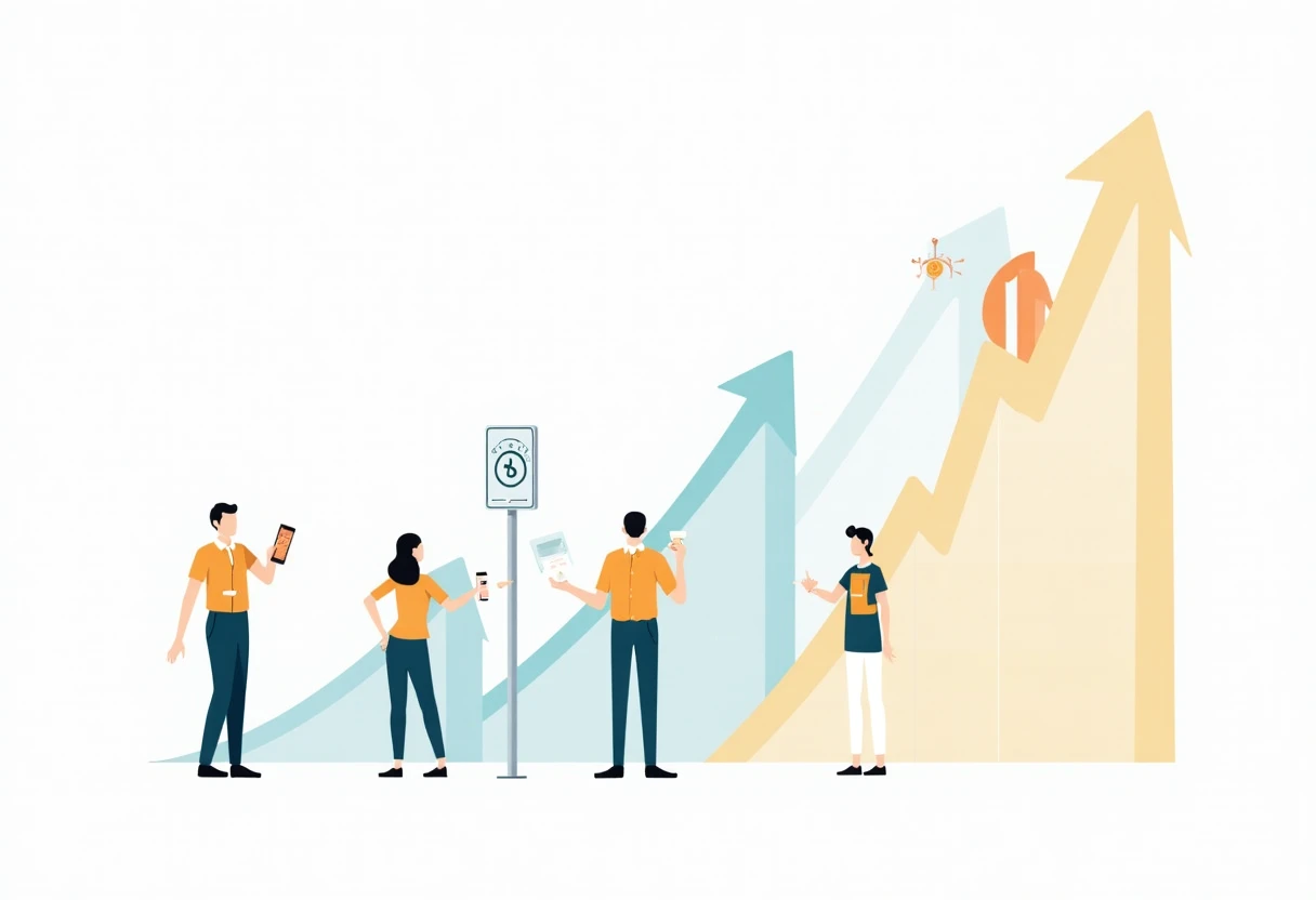 Career growth symbols
