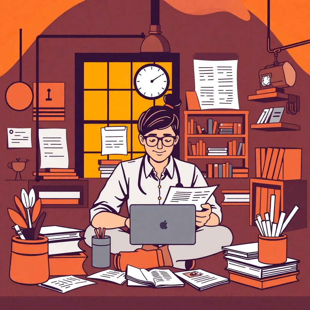 Teacher planning lessons