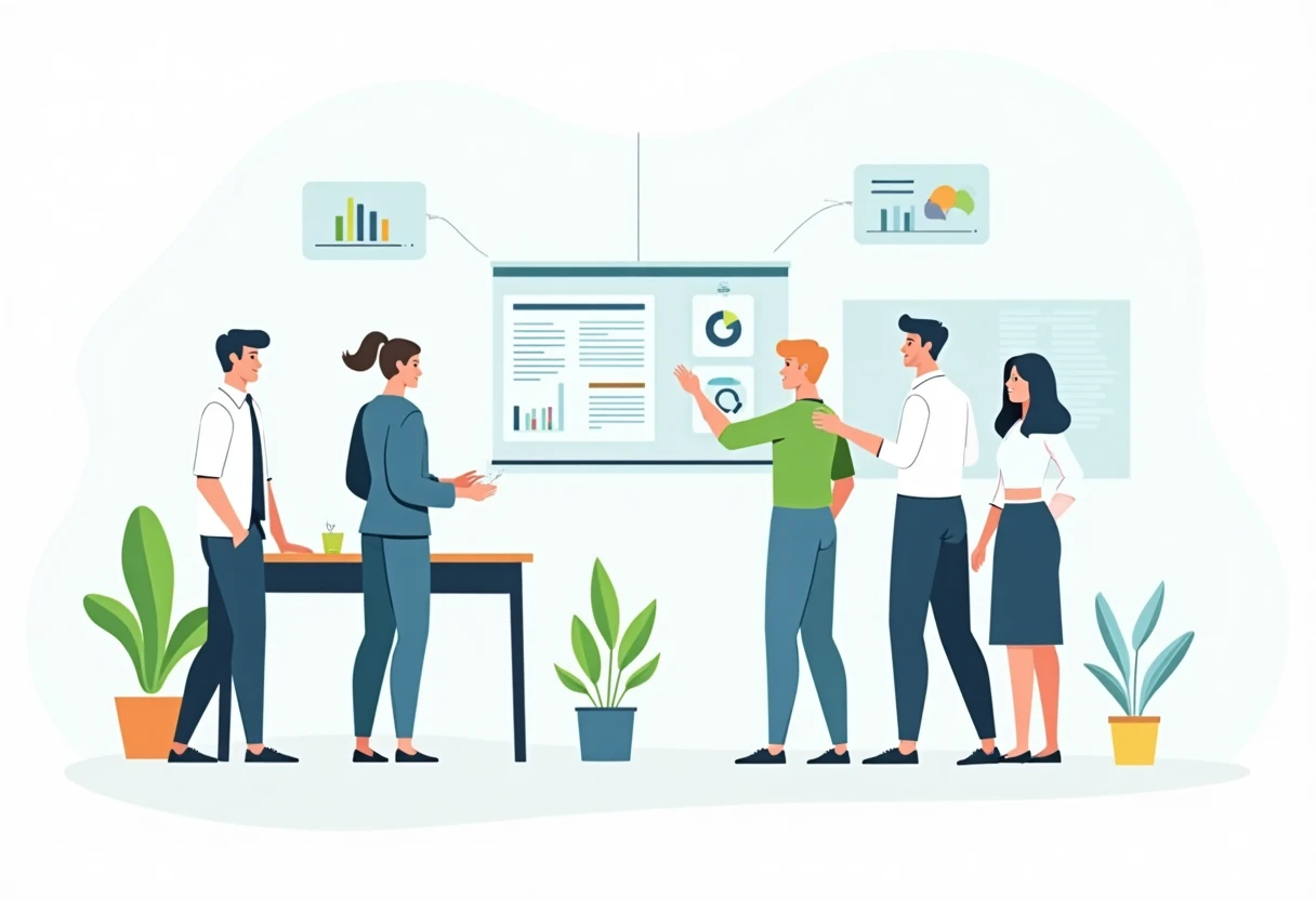Educators in a modern classroom
