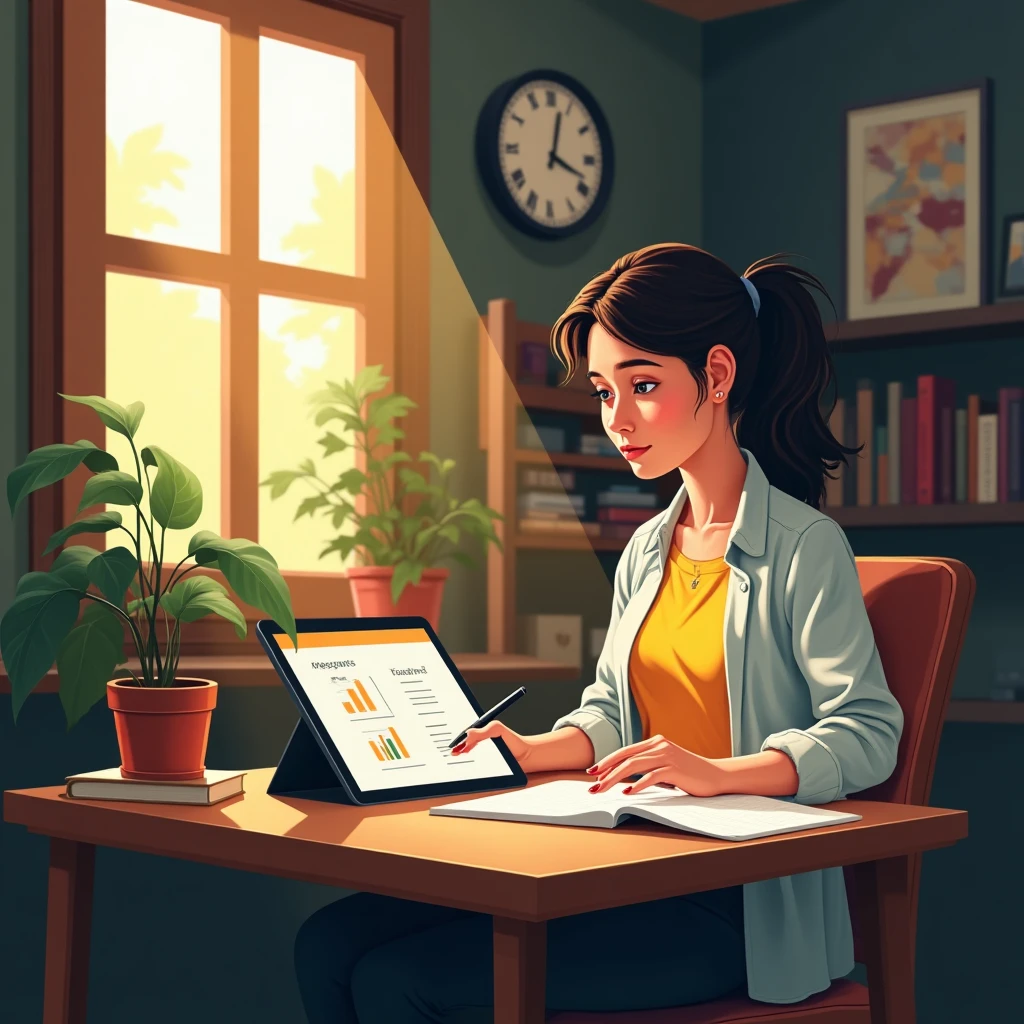 Teacher comparing traditional and online teaching options