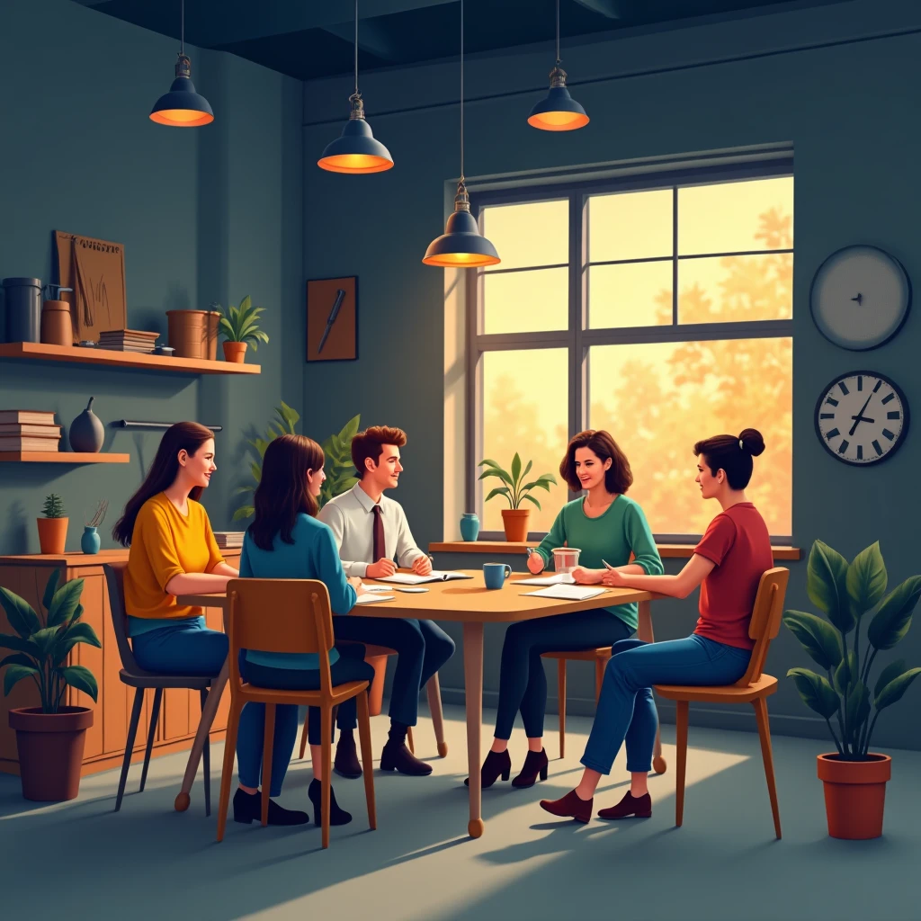 Collaborative teacher meeting