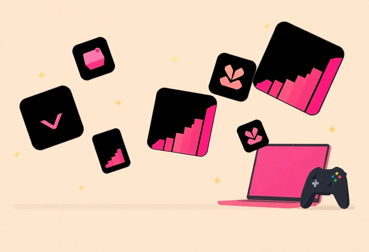 Budgeting apps abstract illustration