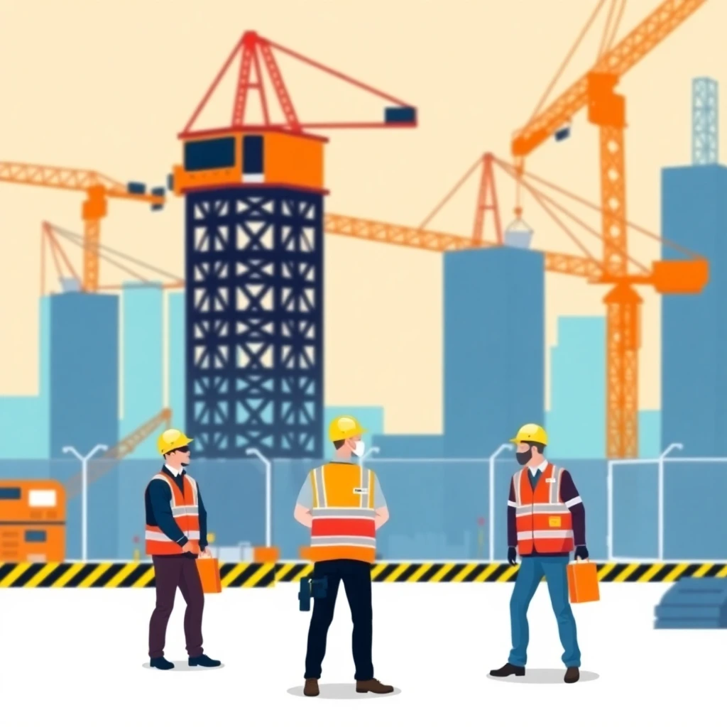 Modern construction site