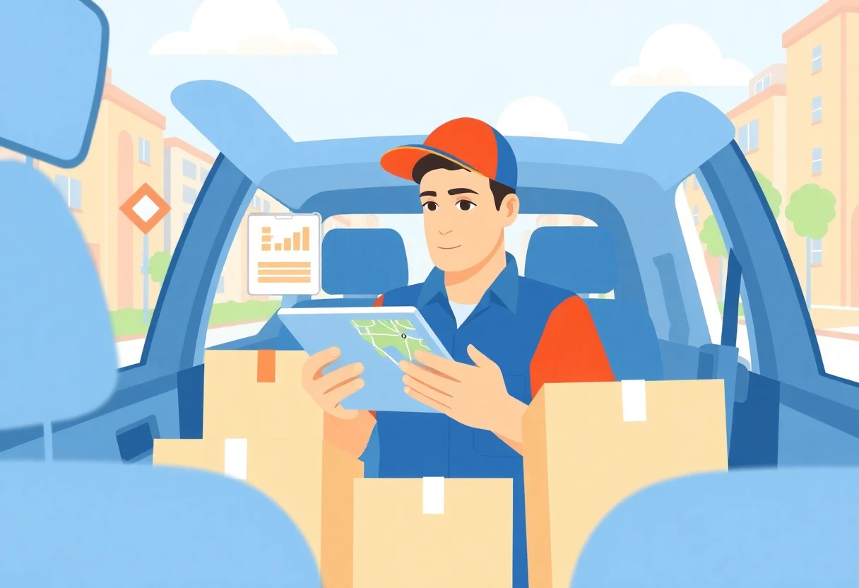 Delivery driver using digital map