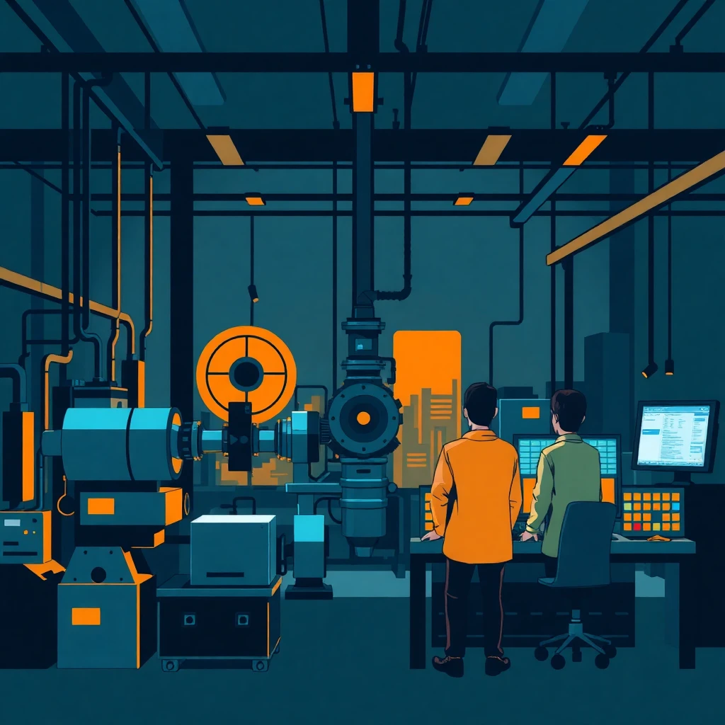 High-tech factory setting