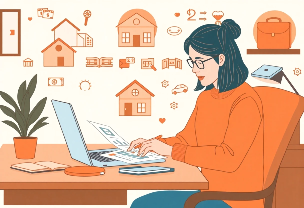 Freelancer reviewing loan options