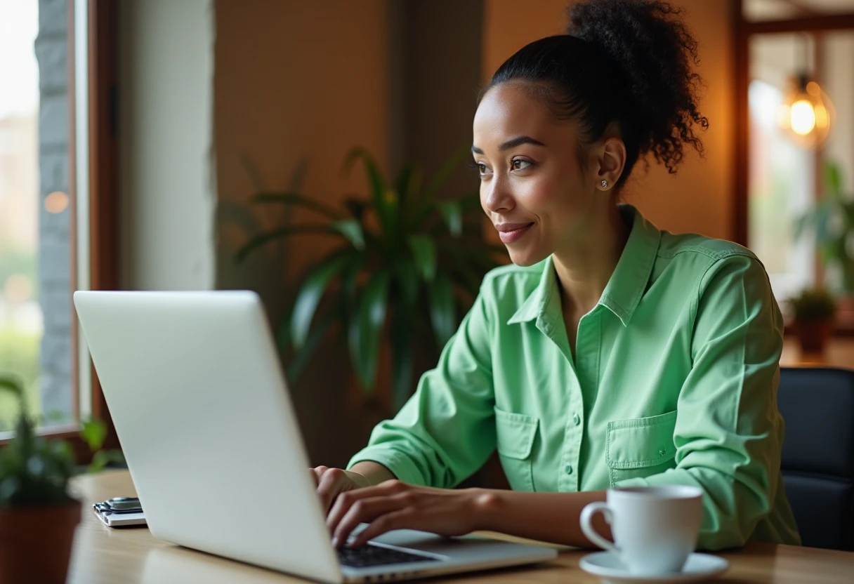 Freelancer reviewing admin job options