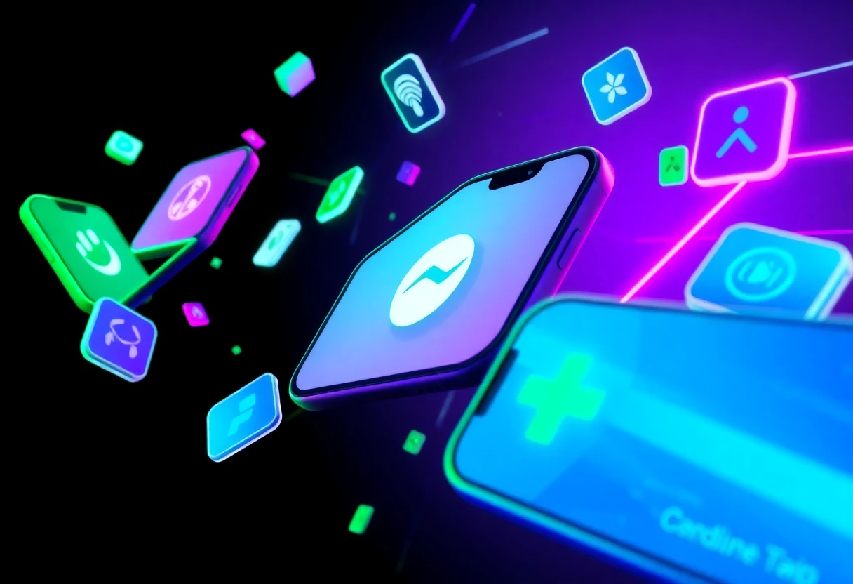 Abstract social media app icons