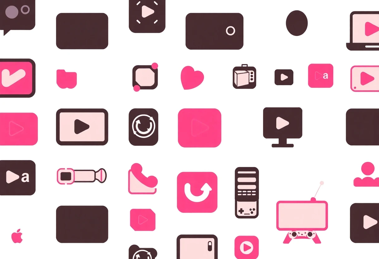 Representation of top streaming apps