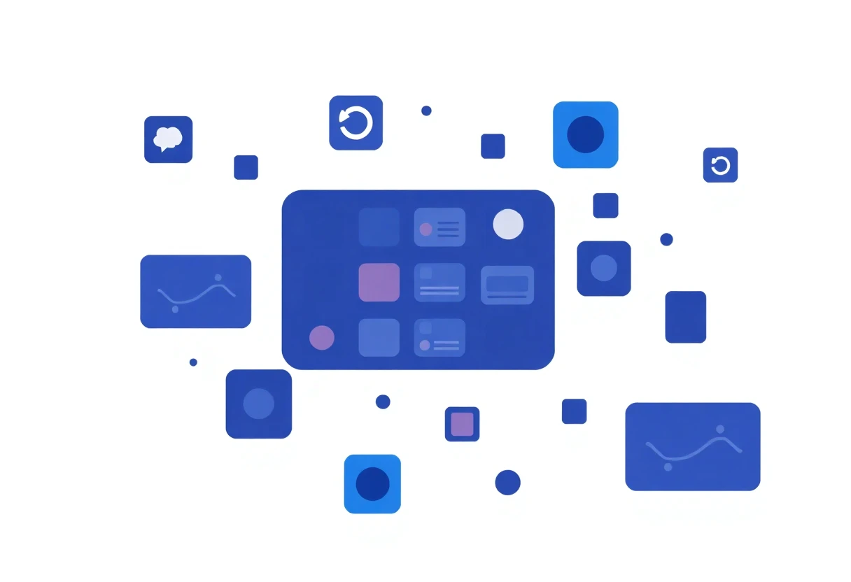 Abstract app grid illustration