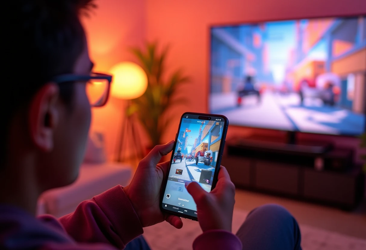 Mobile app used as a gaming controller