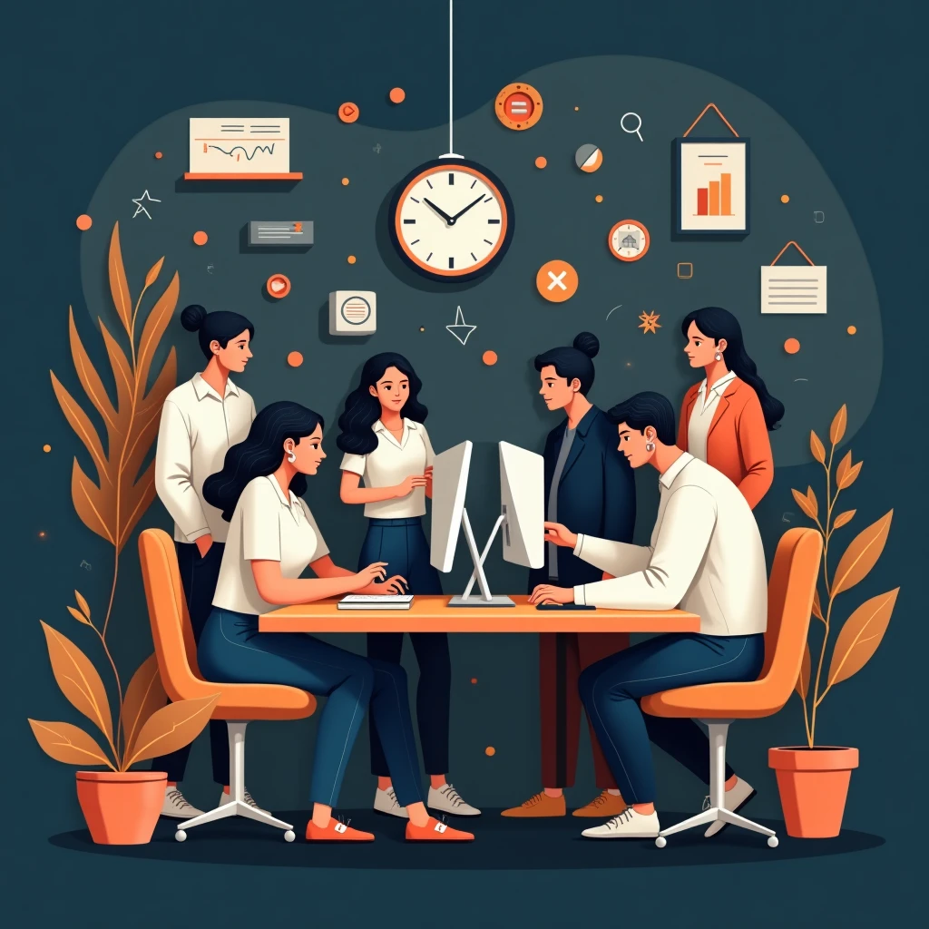 Busy customer service call center