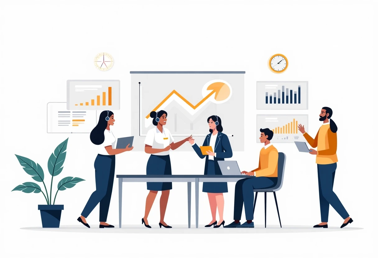 Customer service team collaboration