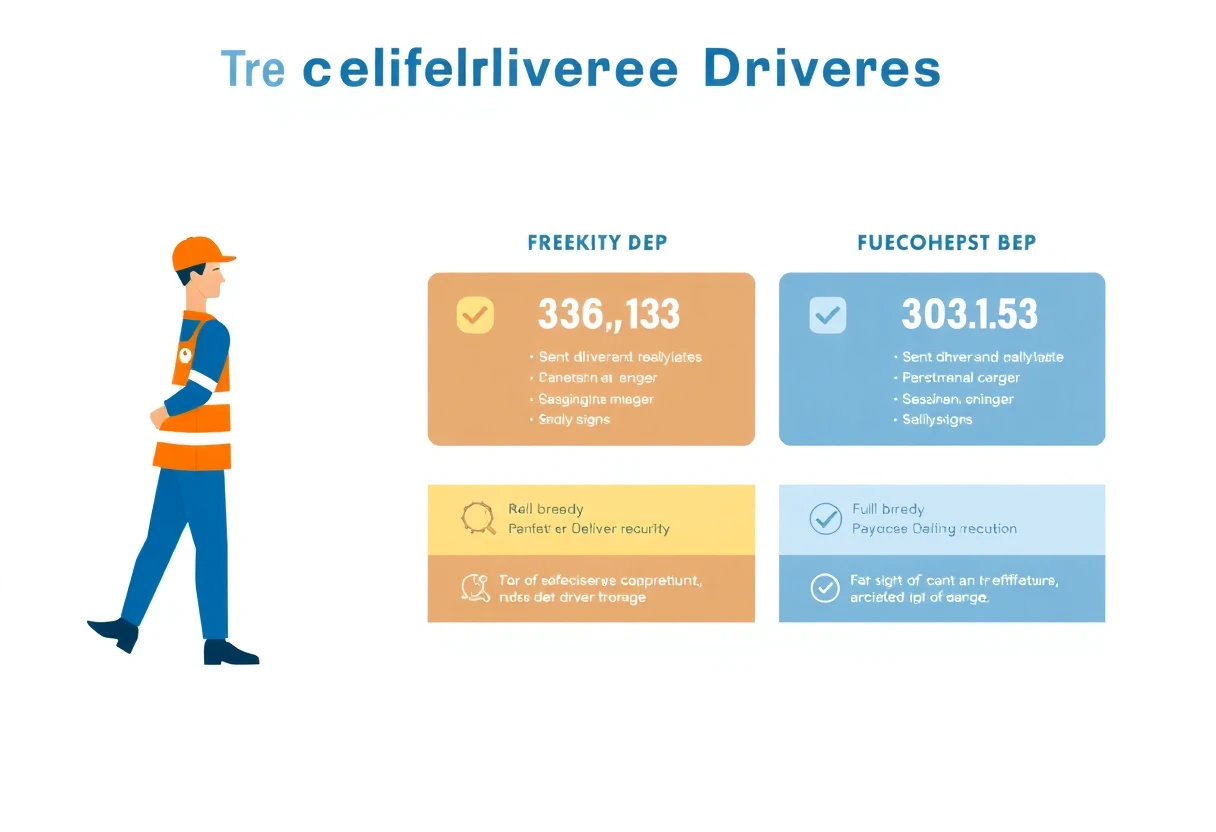 Top 3 delivery driver roles comparison chart