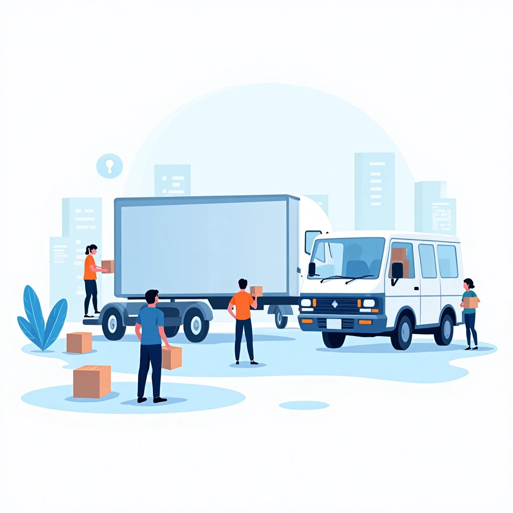 Busy delivery hub