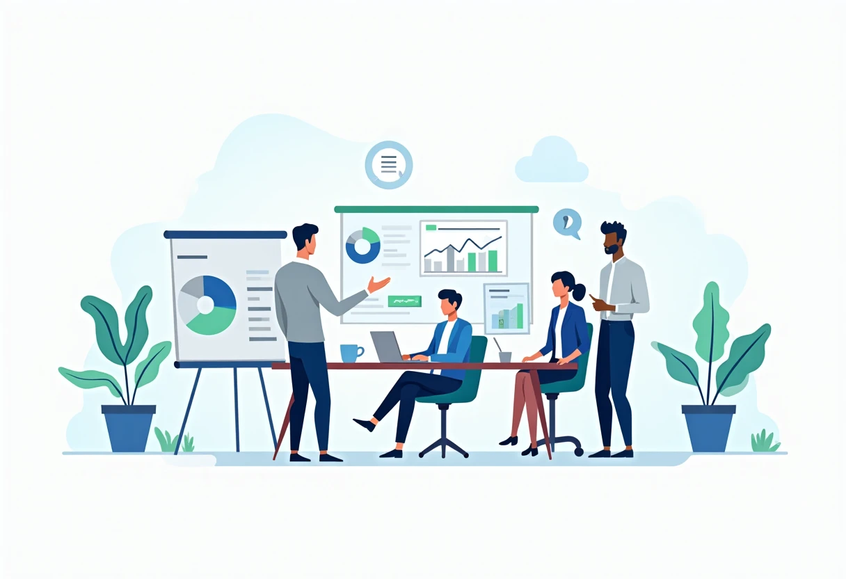 Finance professionals in a meeting