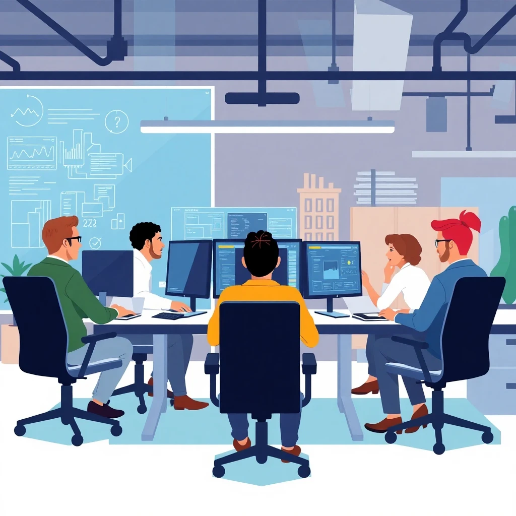 IT professionals collaborating