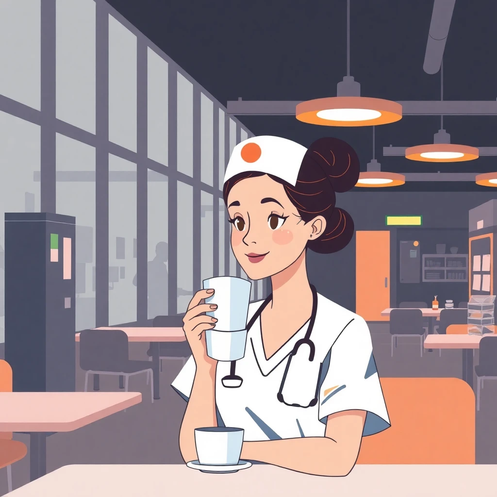 Nurse taking a break