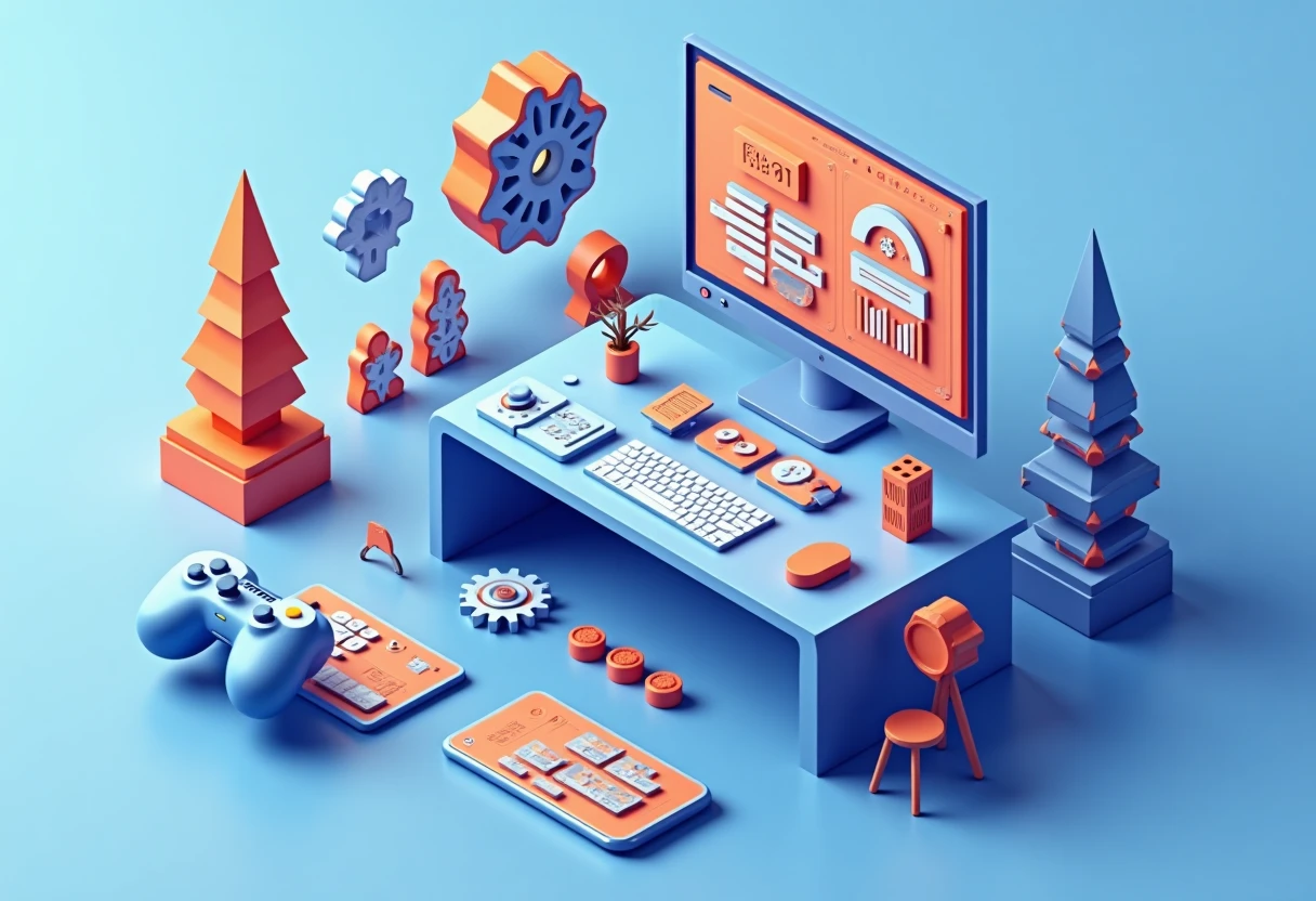 Productivity apps concept illustration