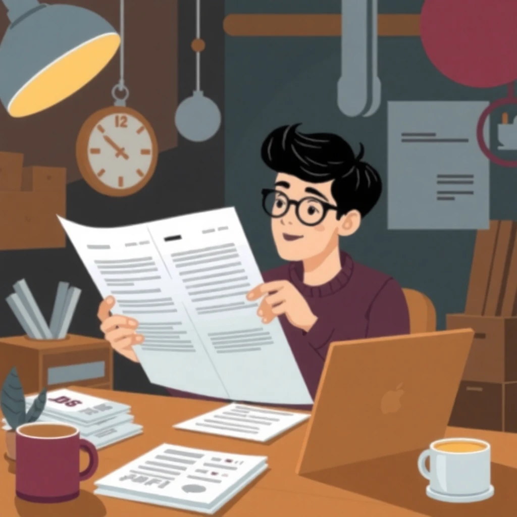 Freelancer reviewing job offers
