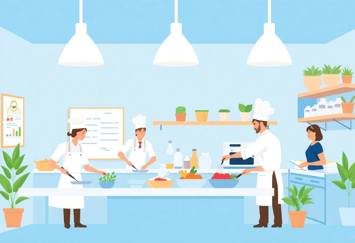 Restaurant kitchen action