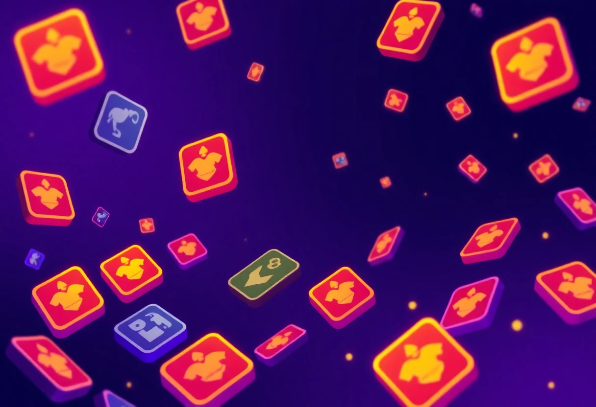 Abstract gaming tiles