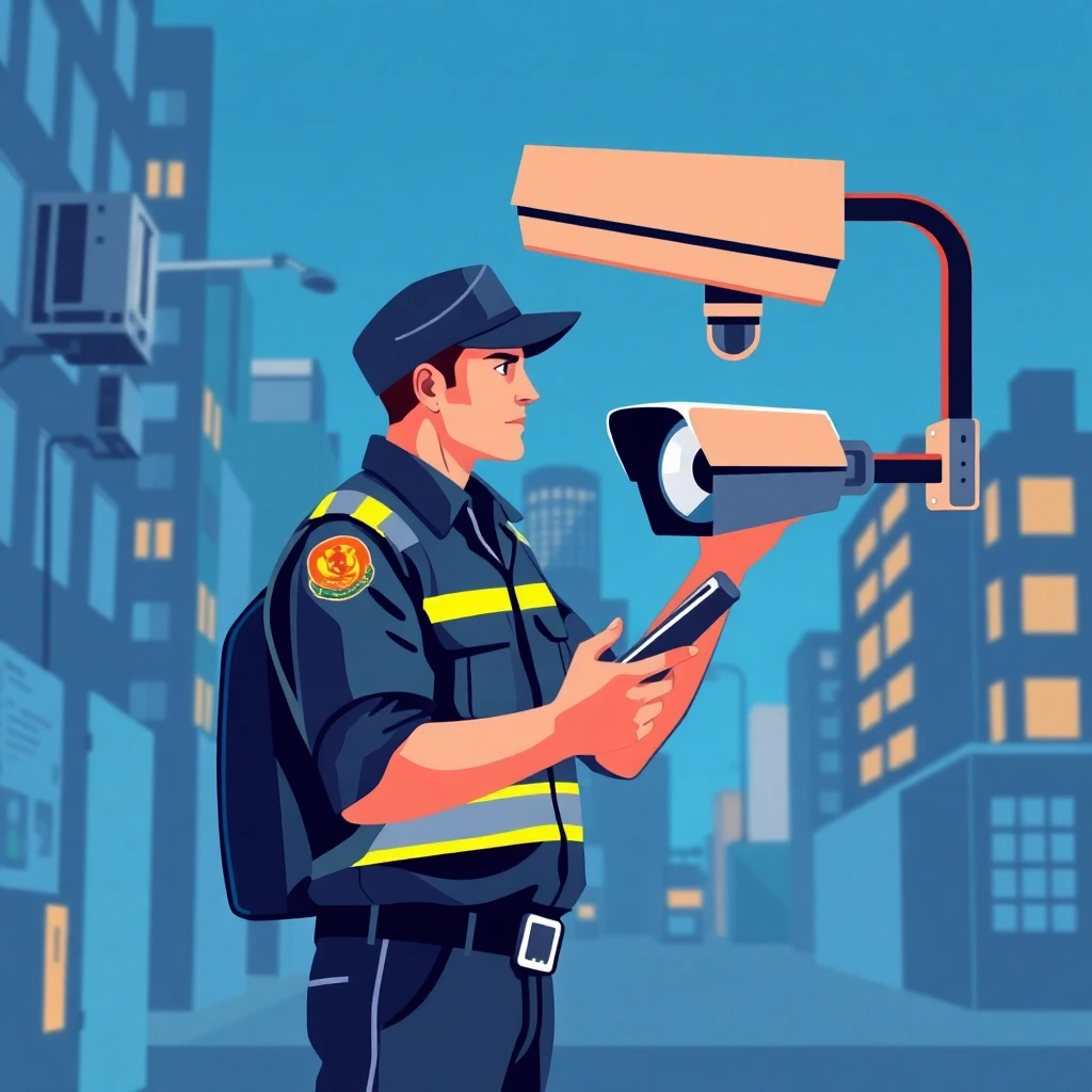 High-tech security surveillance