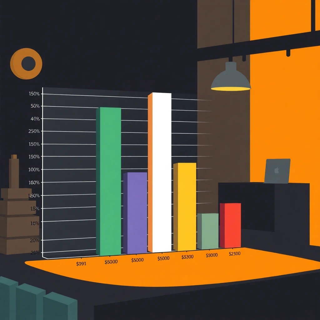Gráfico de distribuição salarial em TI e cibersegurança