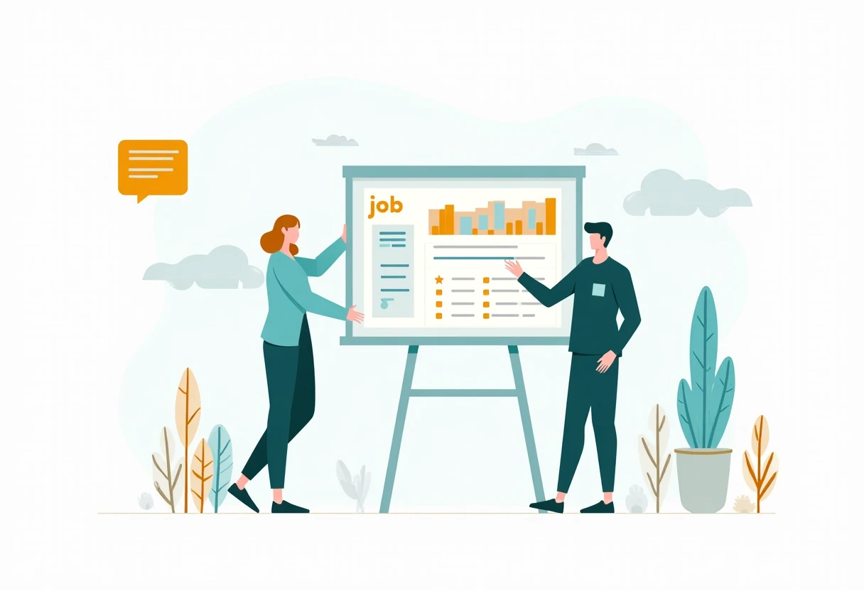Job board interface illustration