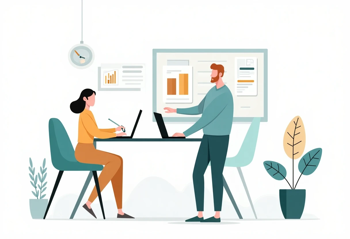 Remote work setup illustration