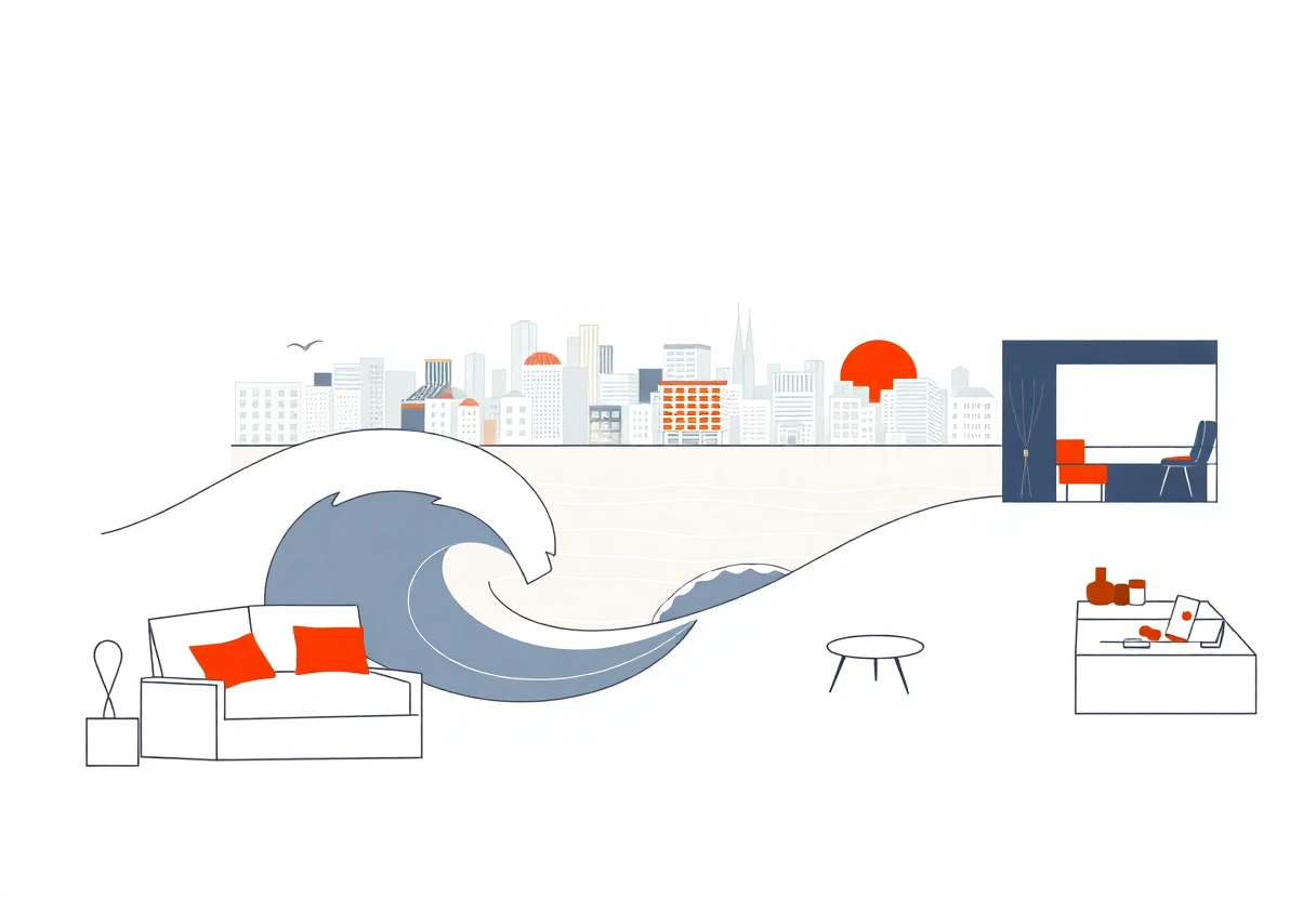 Coastal cityscape