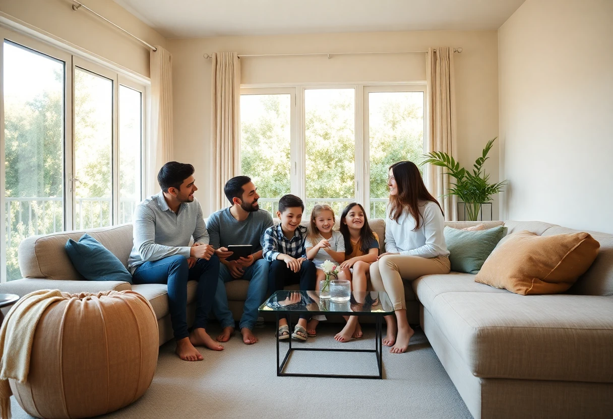 Family living in Melbourne apartment