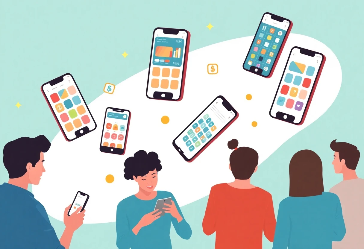 Abstract representation of budgeting apps