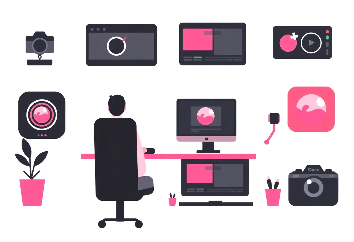 Creative workspace with editing tools