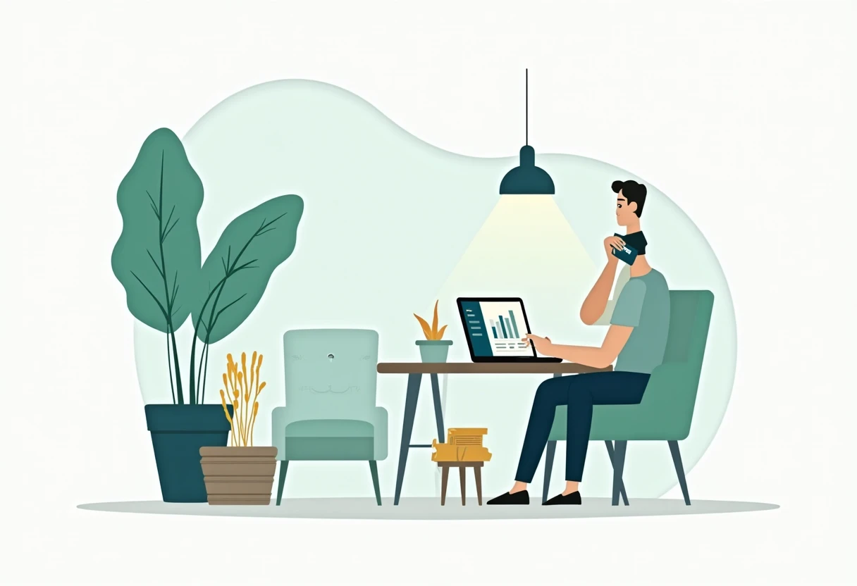 Freelancer analyzing cashback card options