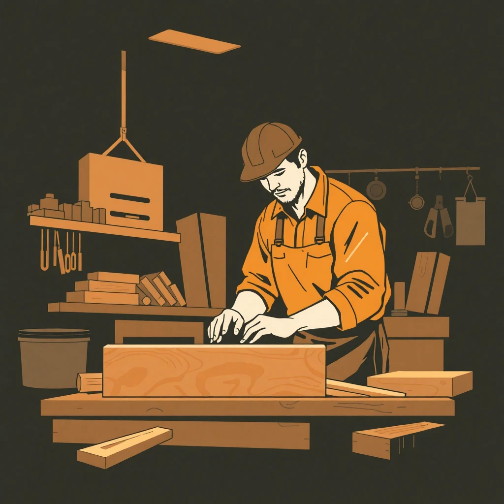 Skilled tradesperson at work
