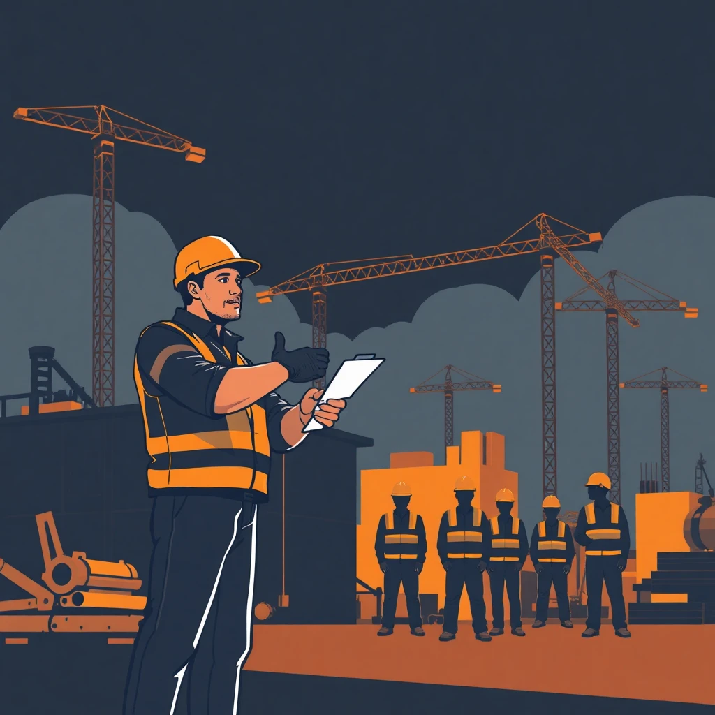 Foreman leading a construction team