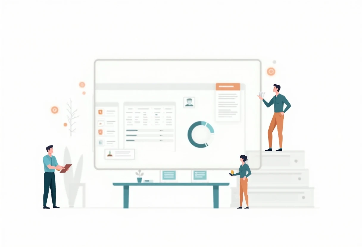 Career benefits dashboard illustration