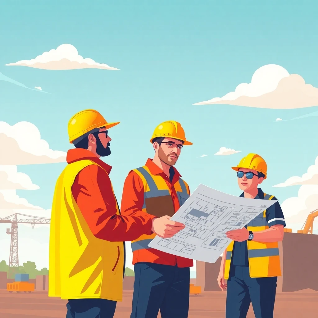 Industrial worker at a construction site