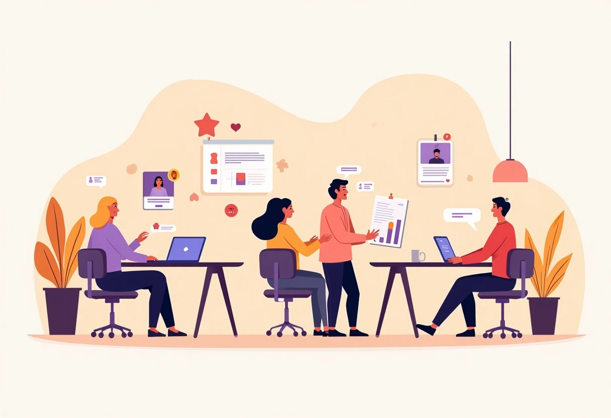 Call center professionals at work