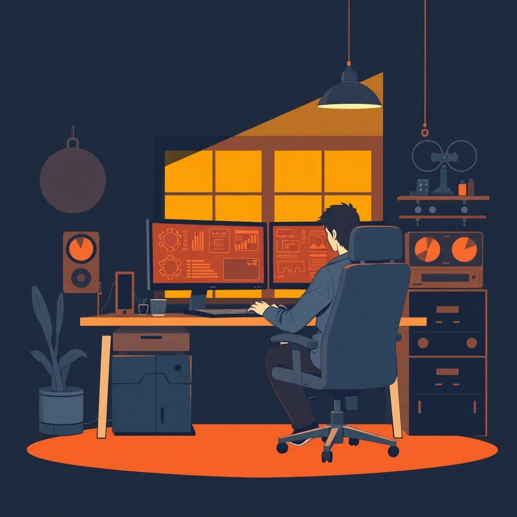 High-tech home office